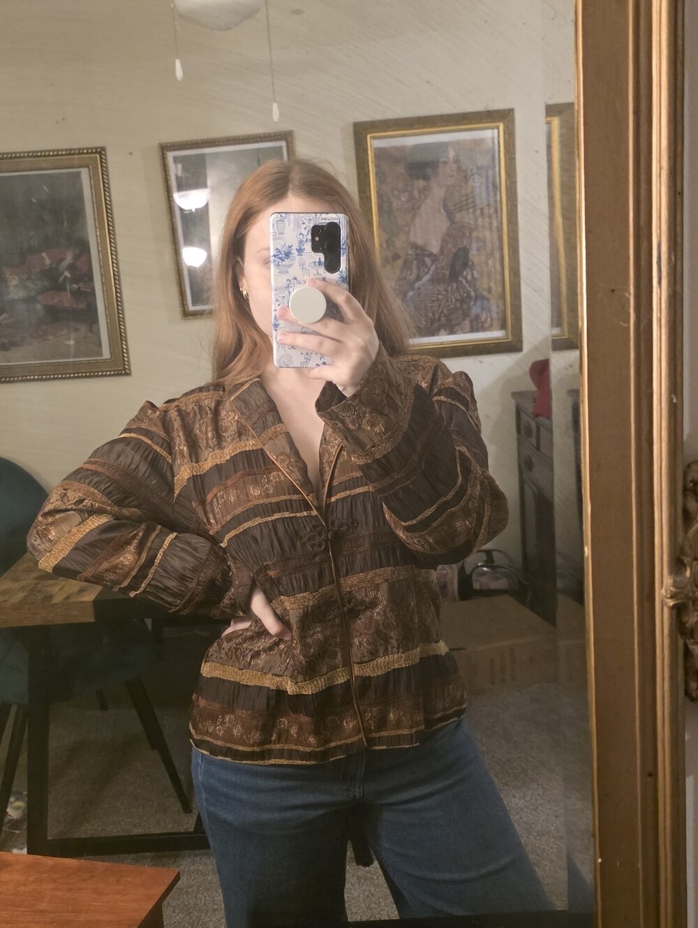 Danny & Nicole Brown Victorian Lace Jacket